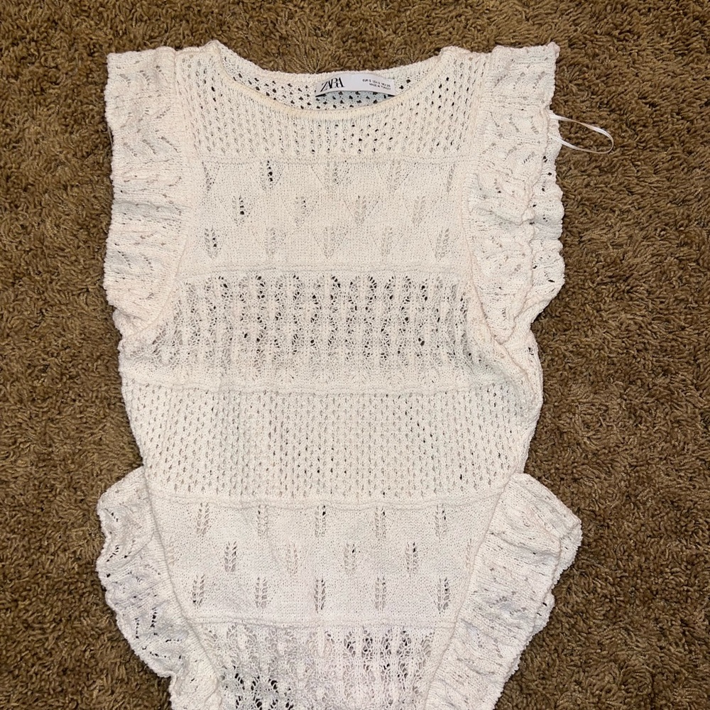 White Knit Blouse